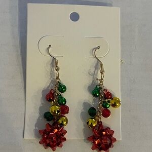 Christmas/Holiday Bow and Bell Earrings